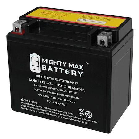 YTX12-BS 12V 10Ah Replacement Battery for Carter Brothers Karts Talon DLX FX 150